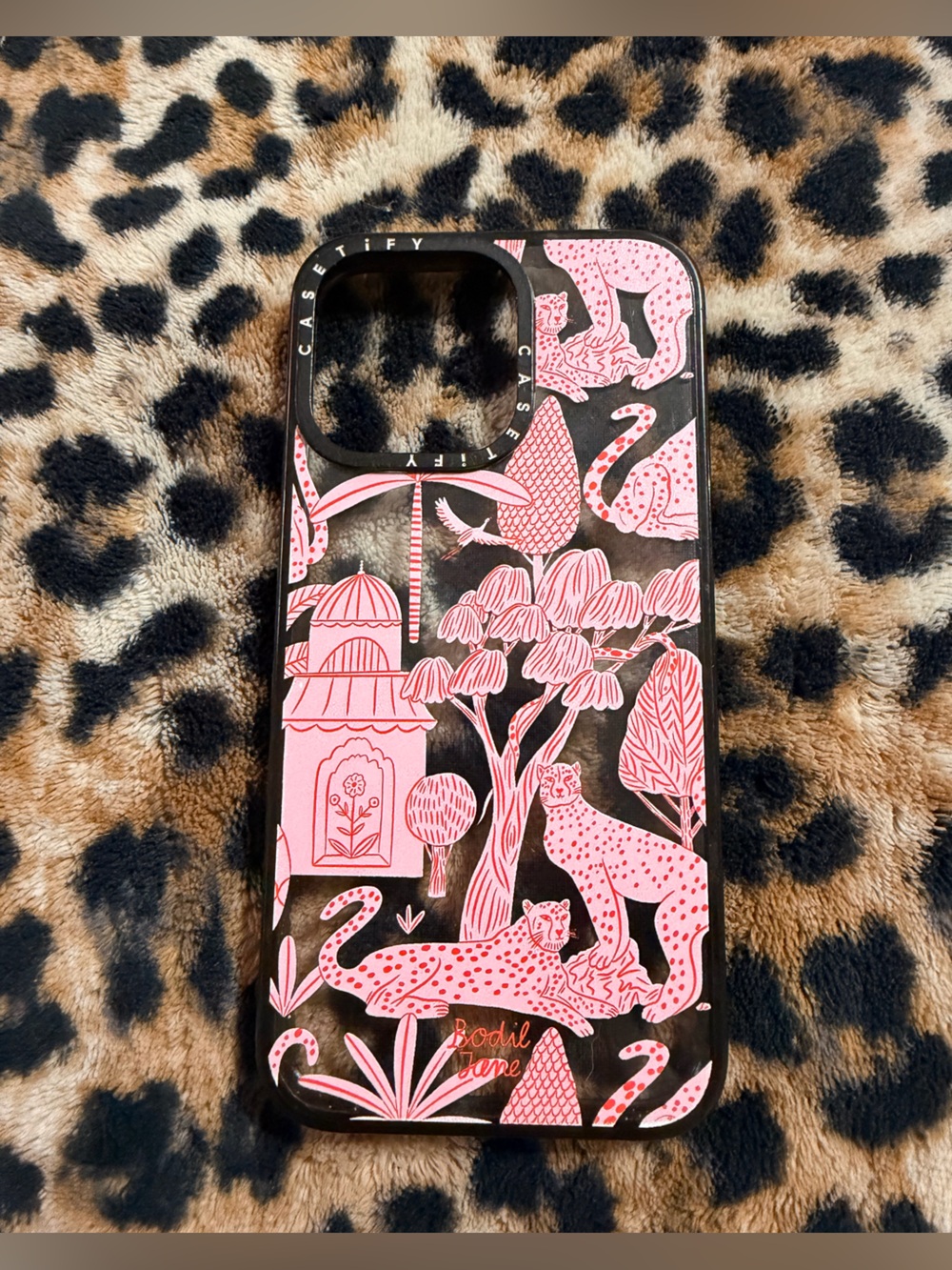 Casetify Cheetah Paradise Pink IPhone 15 Pro Max Case